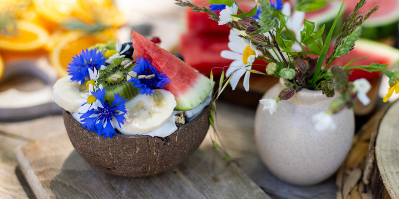 flowers and fruit