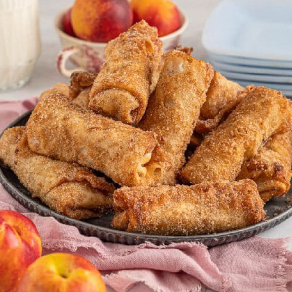 Peach Cobbler Eggrolls